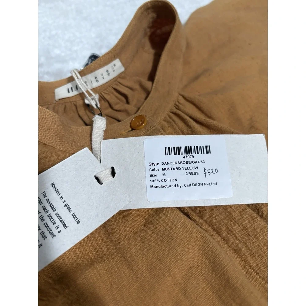 11.11 Eleven Eleven Women's Dancers Robe Button Mustard Yellow Size‎ Medium